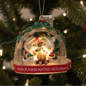 Vintage 1992 Carlton Cards Heirloom Ornament Warmhearted Holidays Bears in Igloo